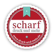 Home - scharf - druck und mher Hochzeitseinladungen - rundes Logo